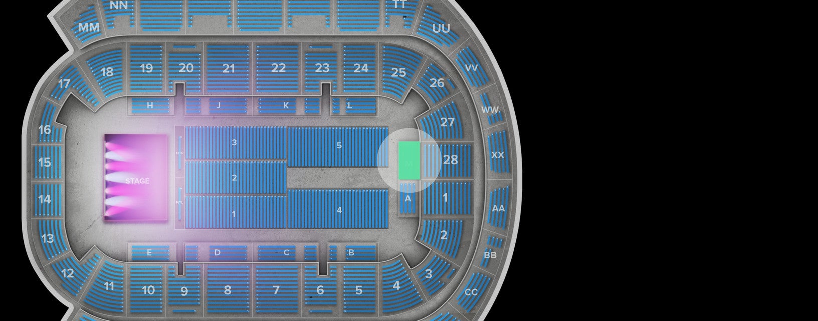 Seat view from Riser