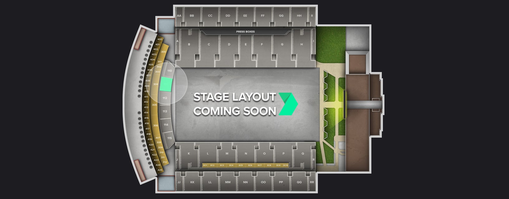 Seat view from Lower Endzone