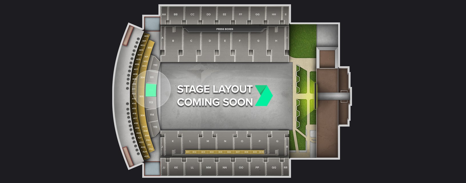 Seat view from Lower Endzone