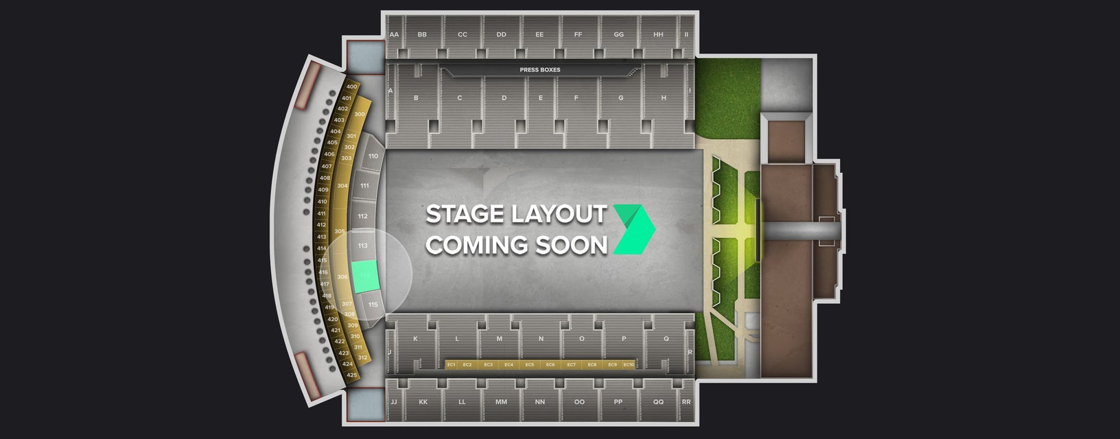 Seat view from Lower Endzone
