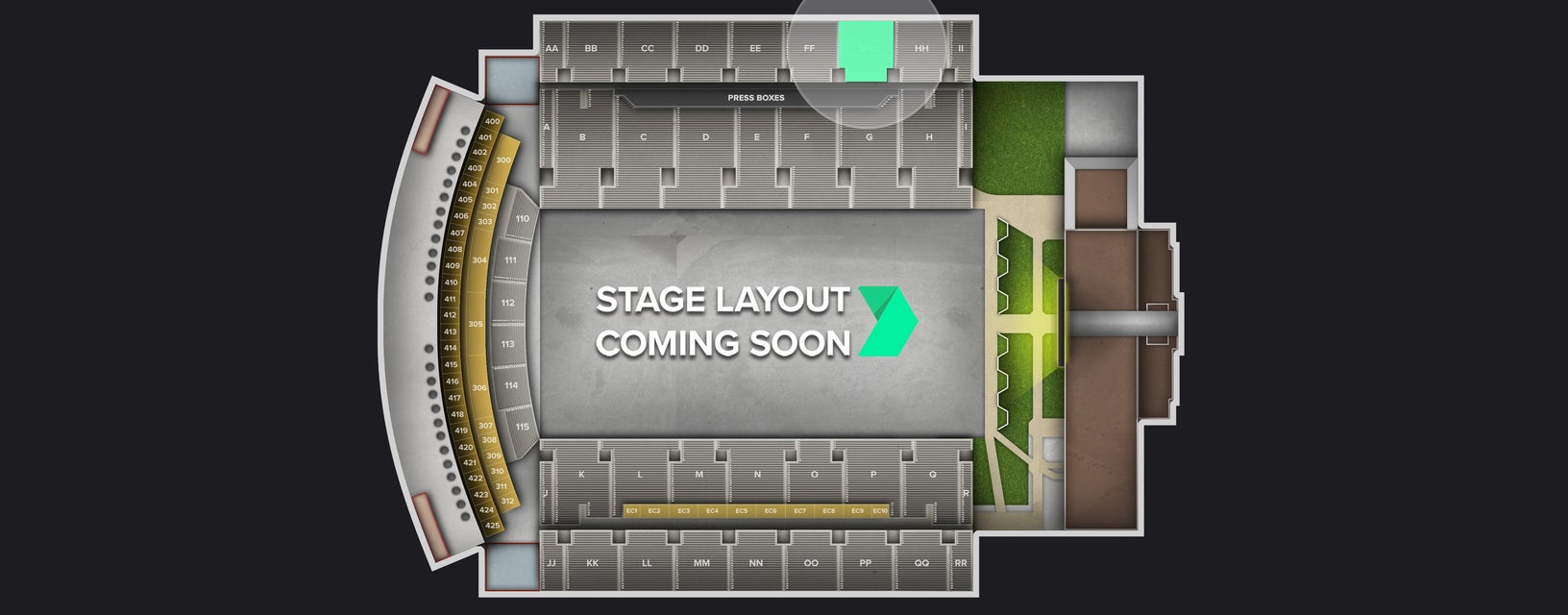 Seat view from Upper Sideline