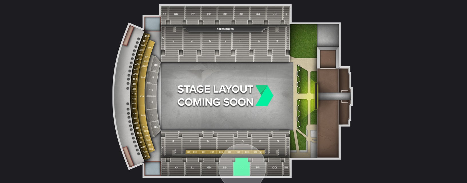 Seat view from Upper Sideline
