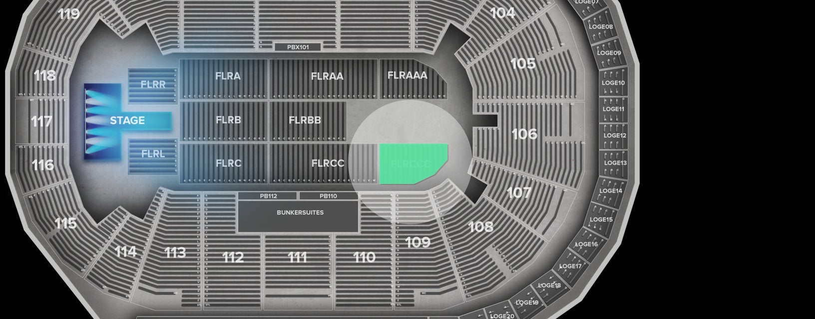 Seat view from Floor