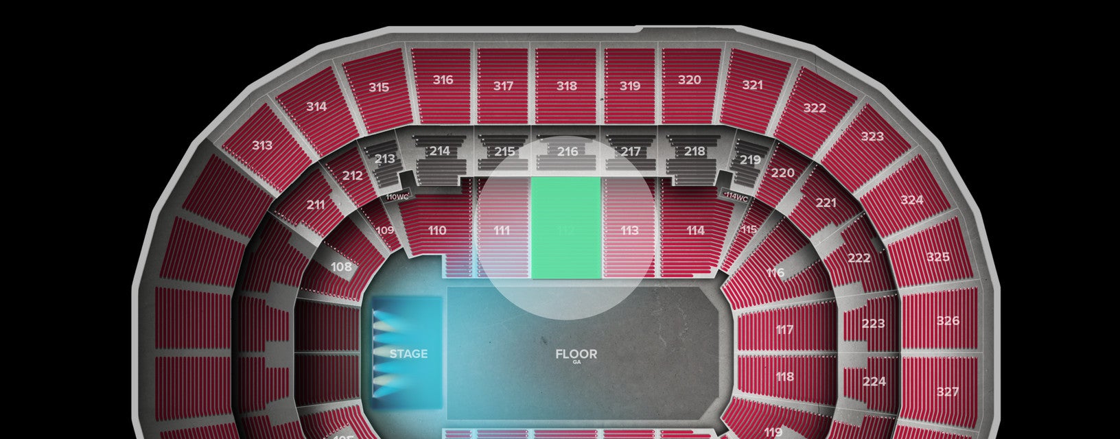Seat view from Lower