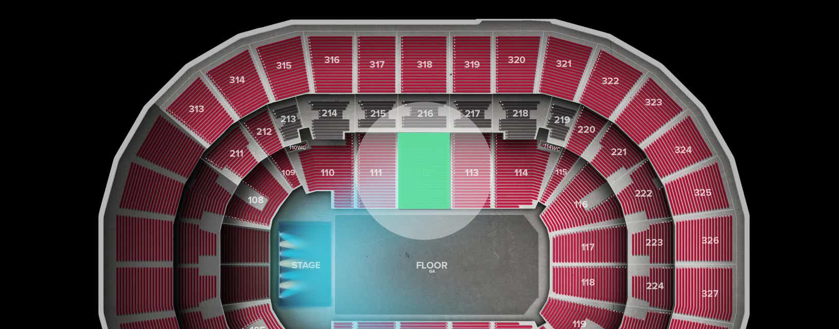 Seat view from Lower