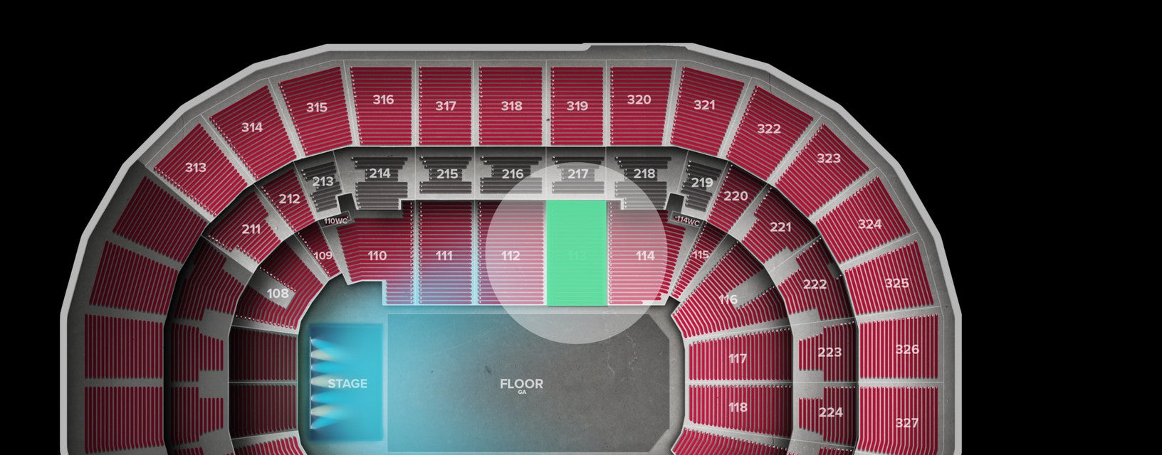 Seat view from Lower