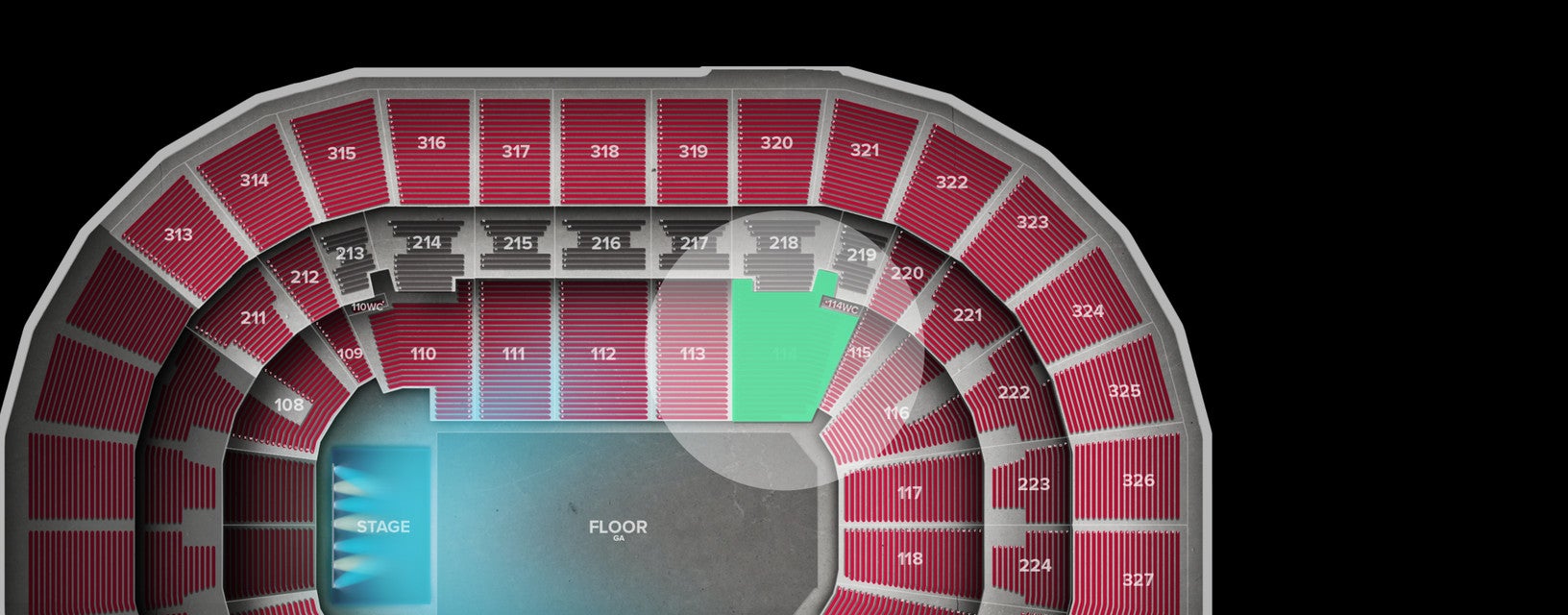 Seat view from Lower