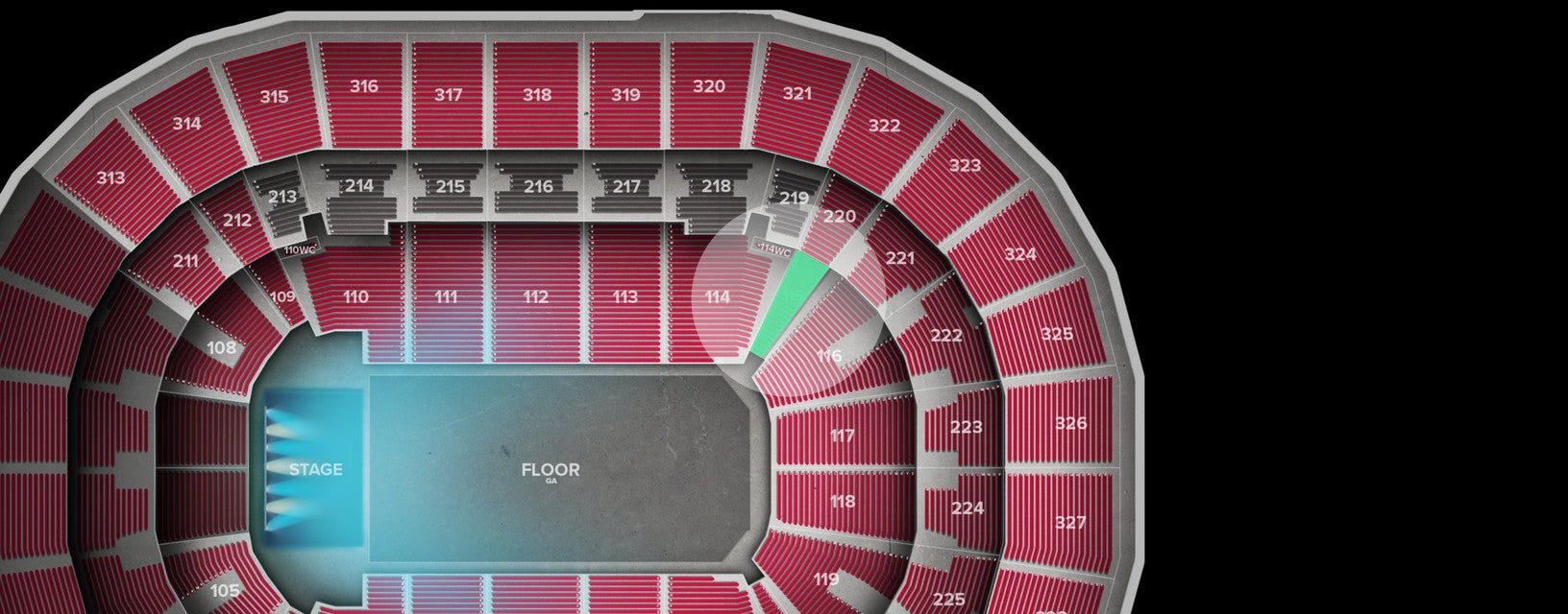 Seat view from Lower