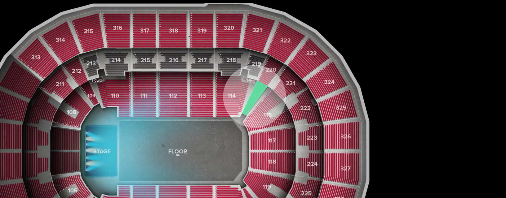 Seat view from Lower