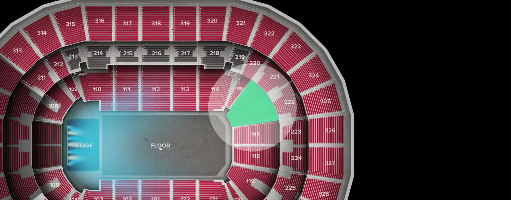Seat view from Lower