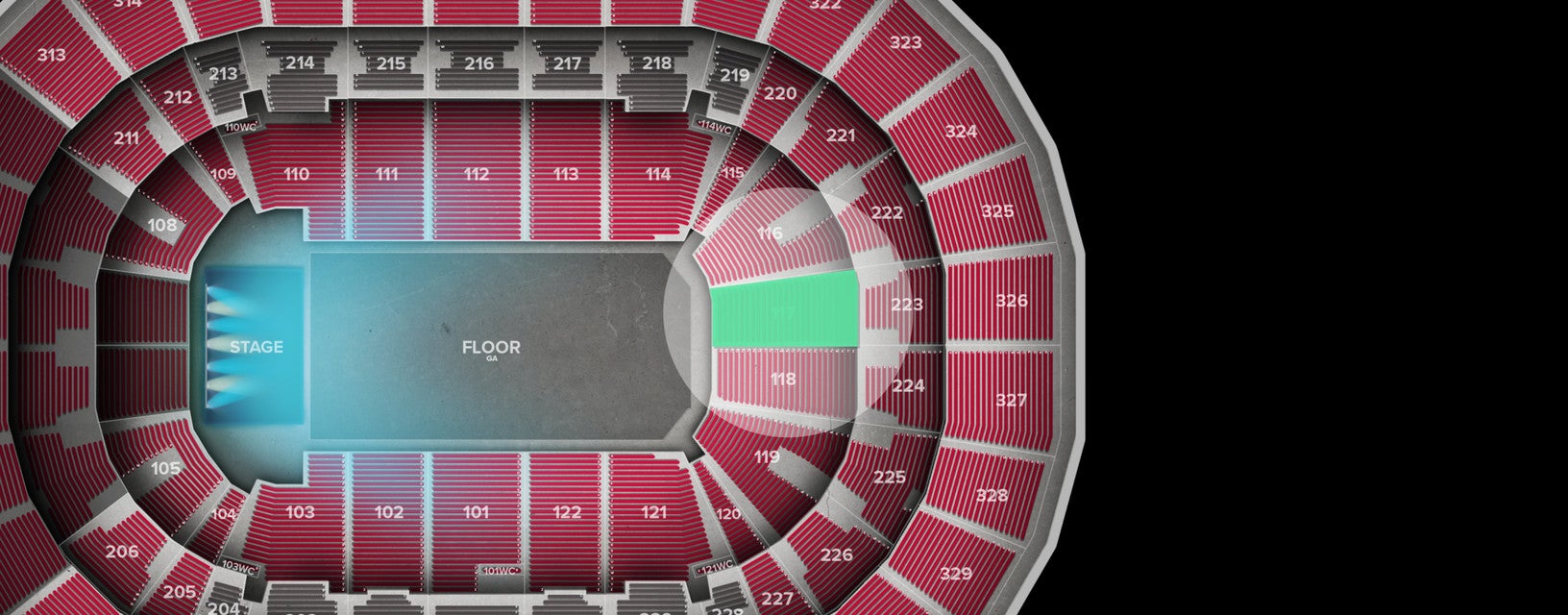 Seat view from Lower