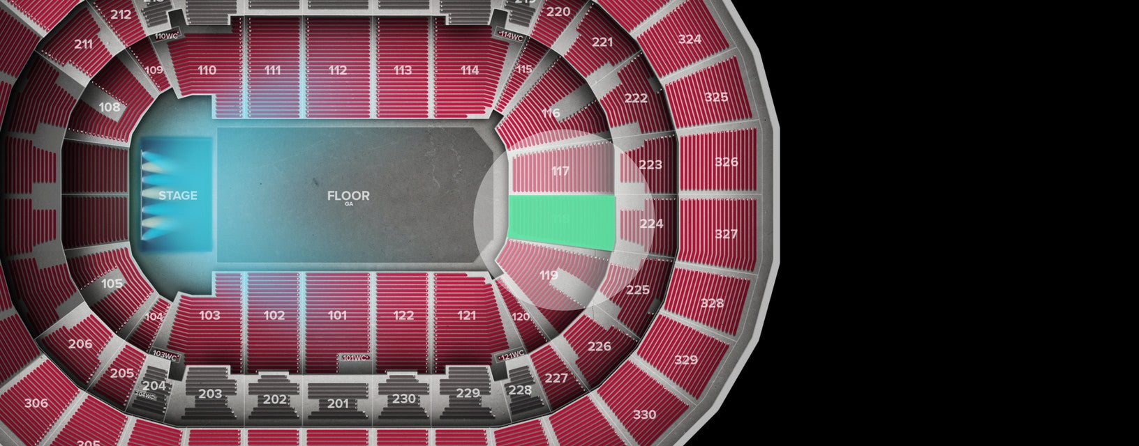 Seat view from Lower