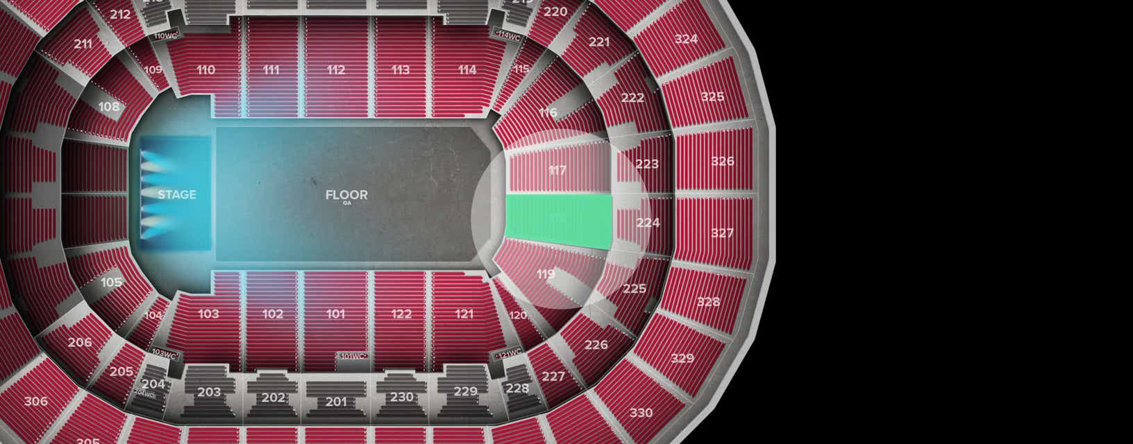 Seat view from Lower