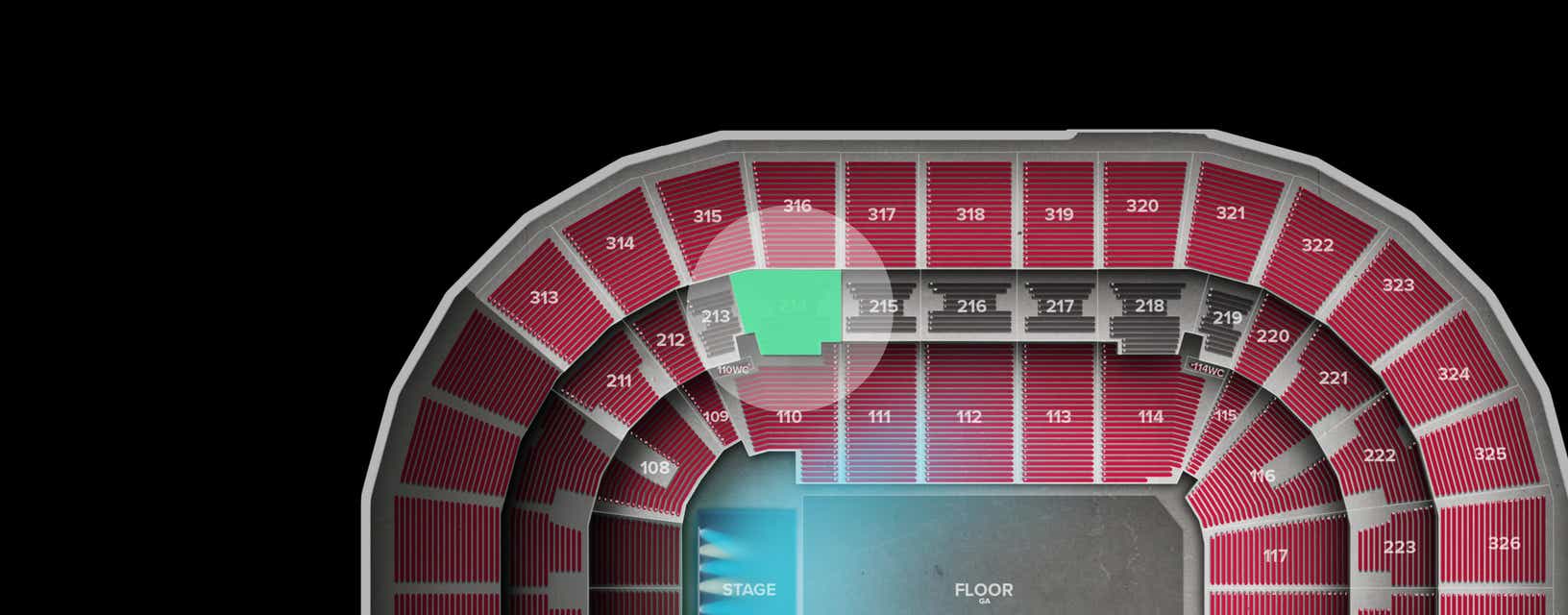 Seat view from Middle