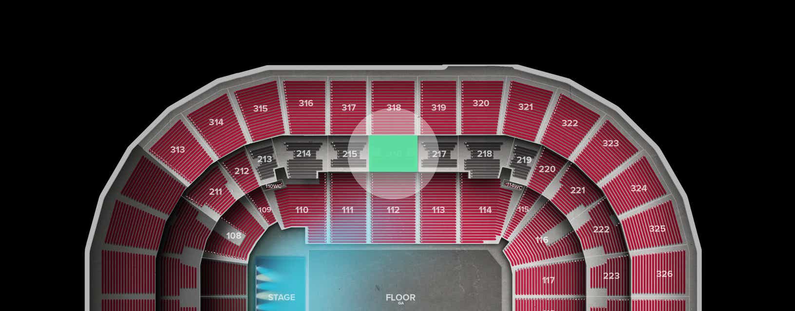 Seat view from Middle