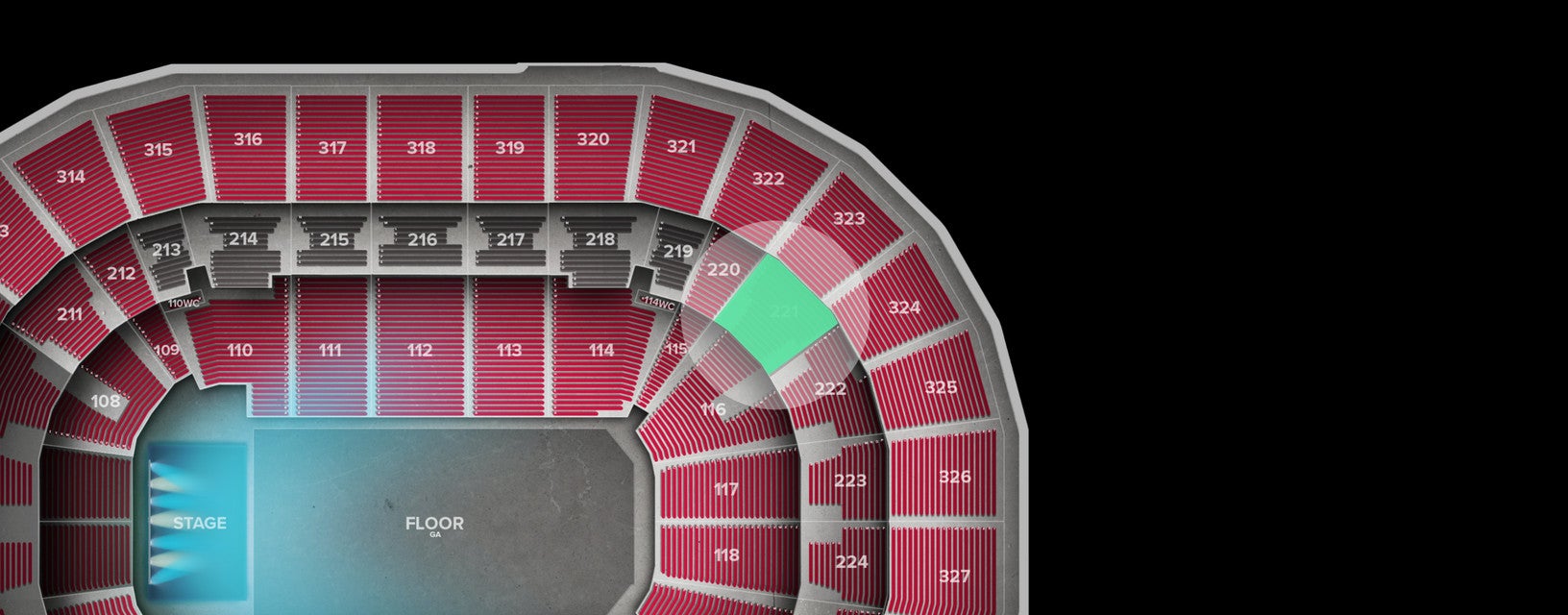 Seat view from Middle