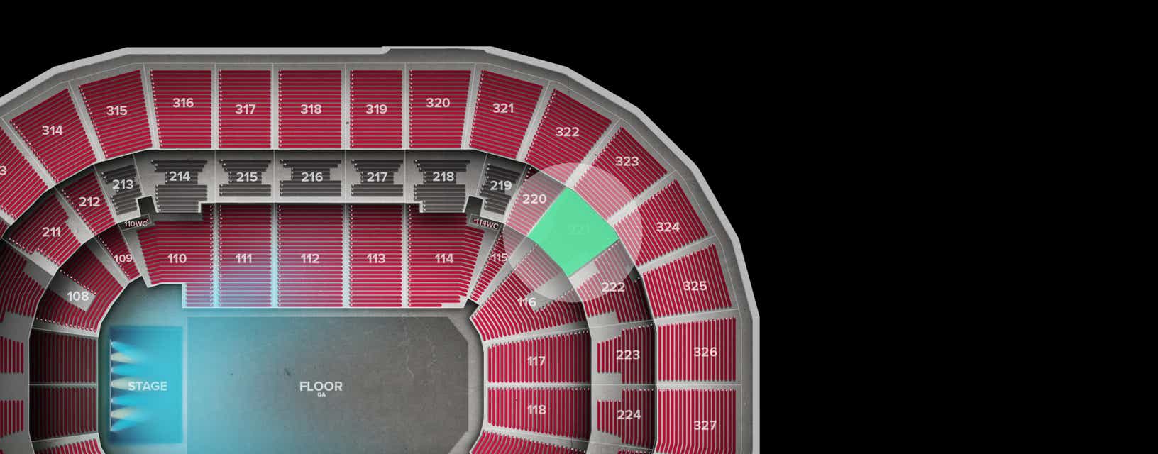 Seat view from Middle