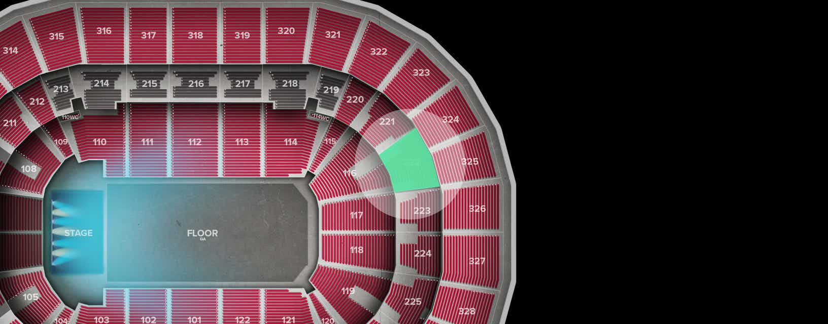 Seat view from Middle