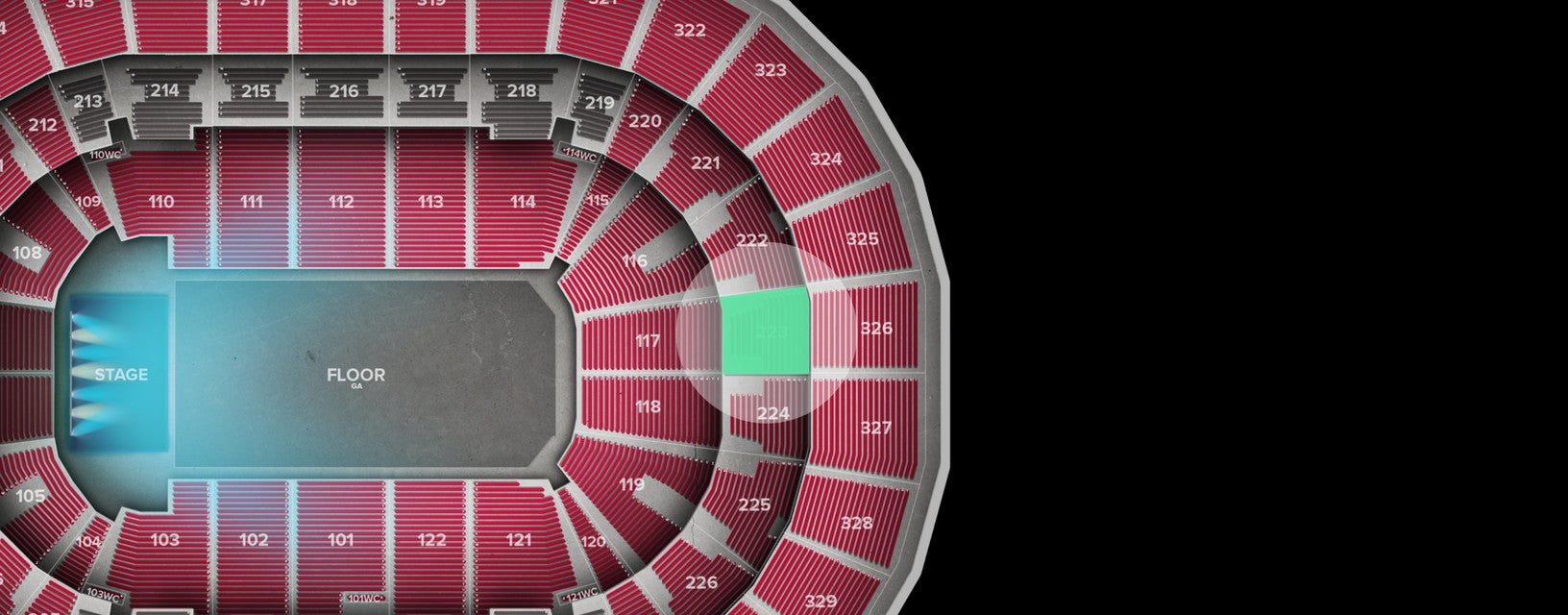 Seat view from Middle