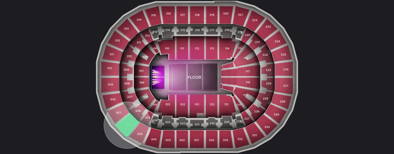Seat view from Upper