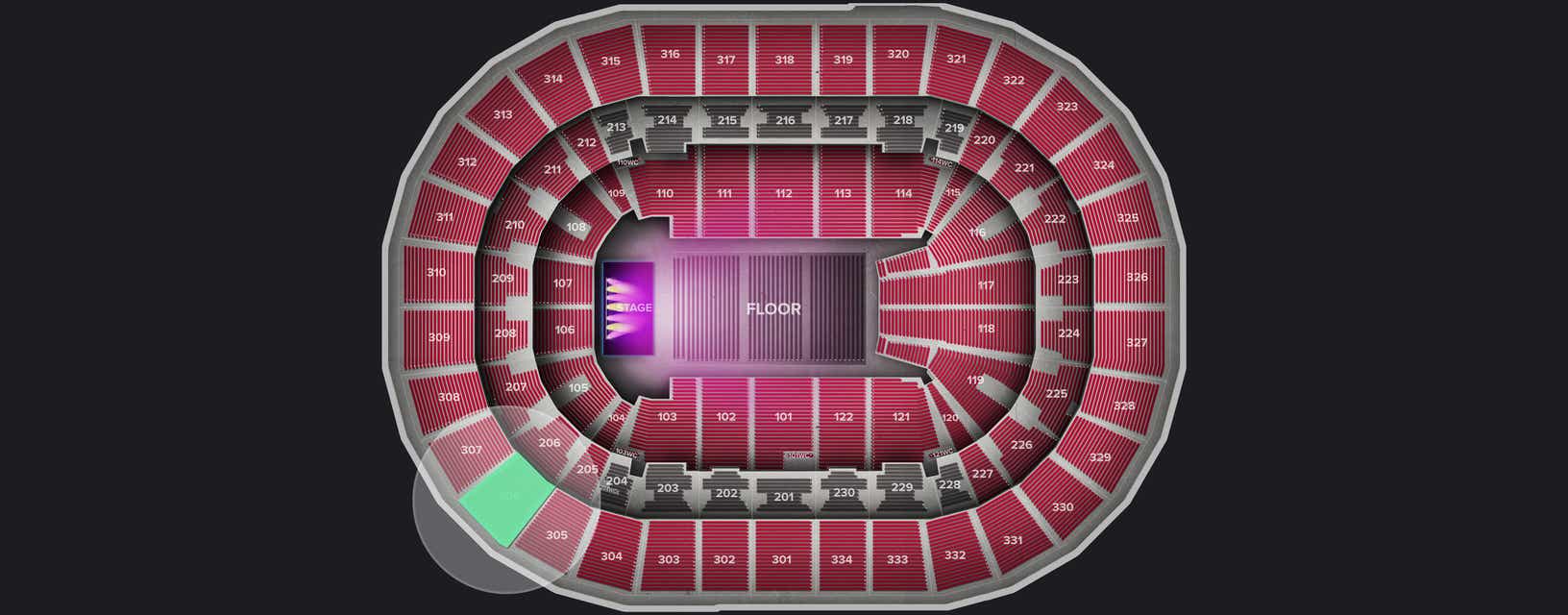 Seat view from Upper