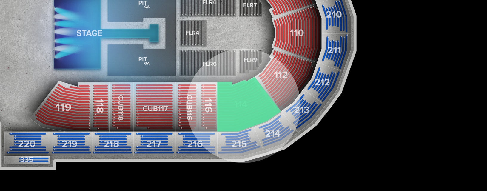 Seat view from Lower