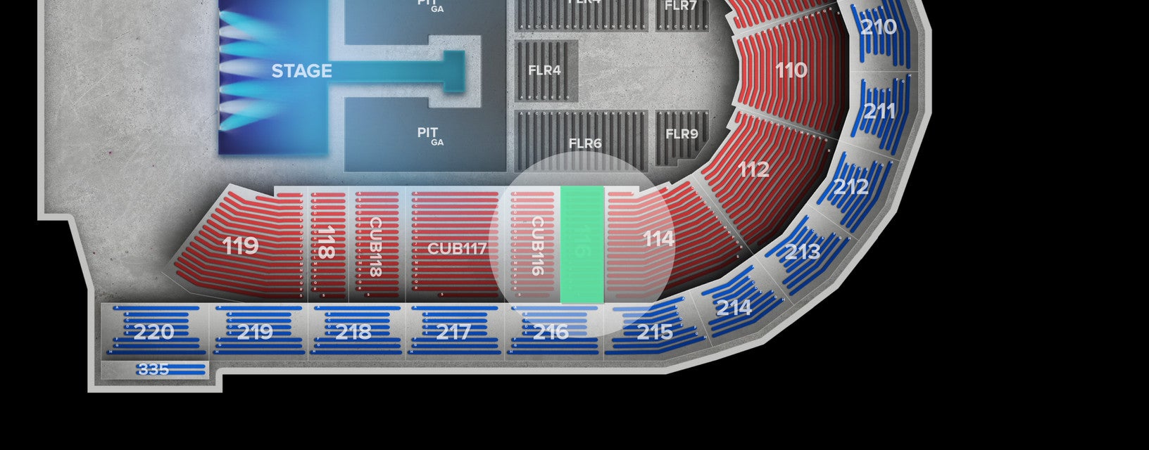 Seat view from Lower
