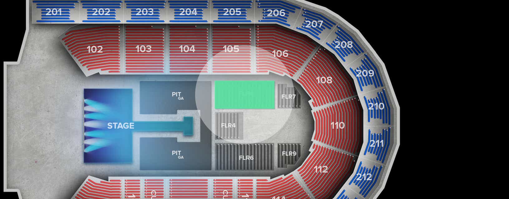 Seat view from Floor