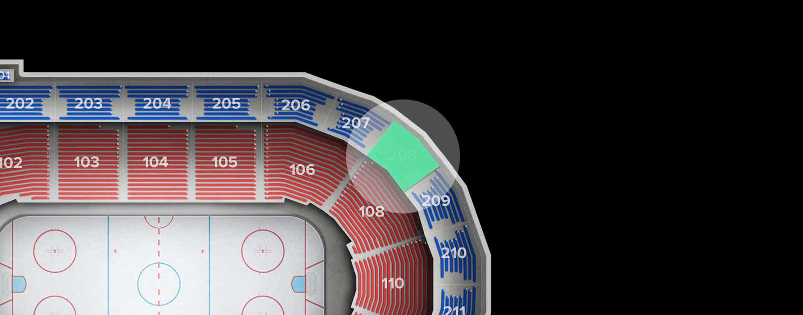 Seat view from Upper