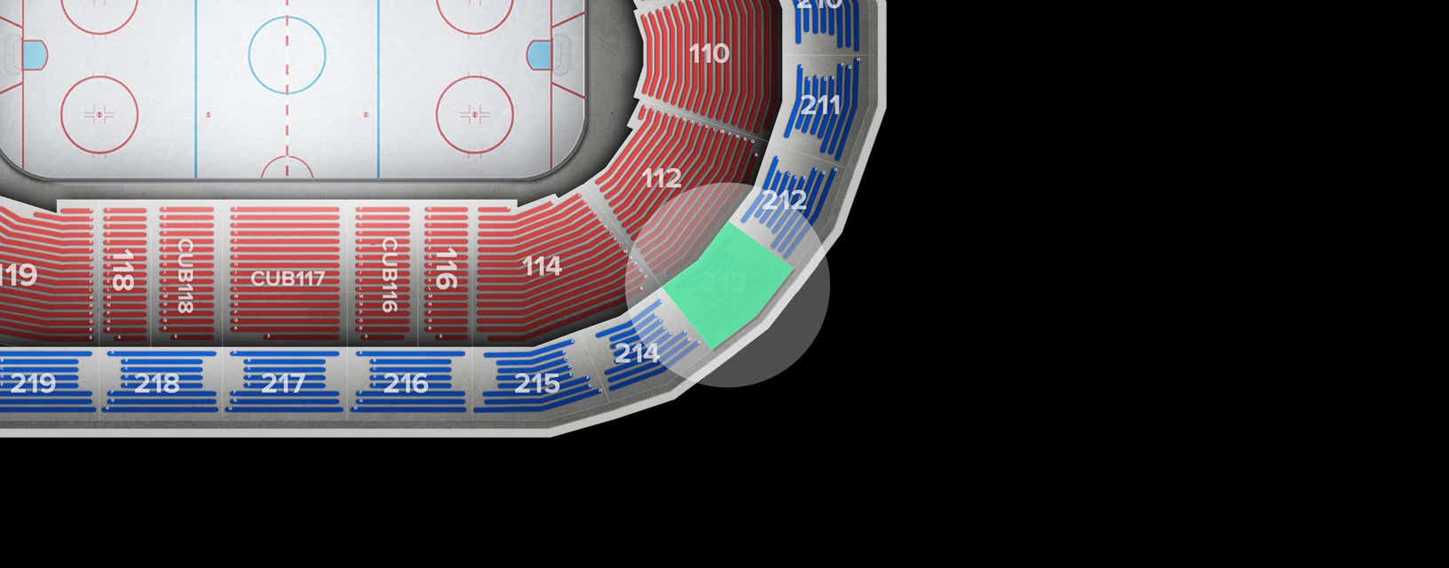 Seat view from Upper
