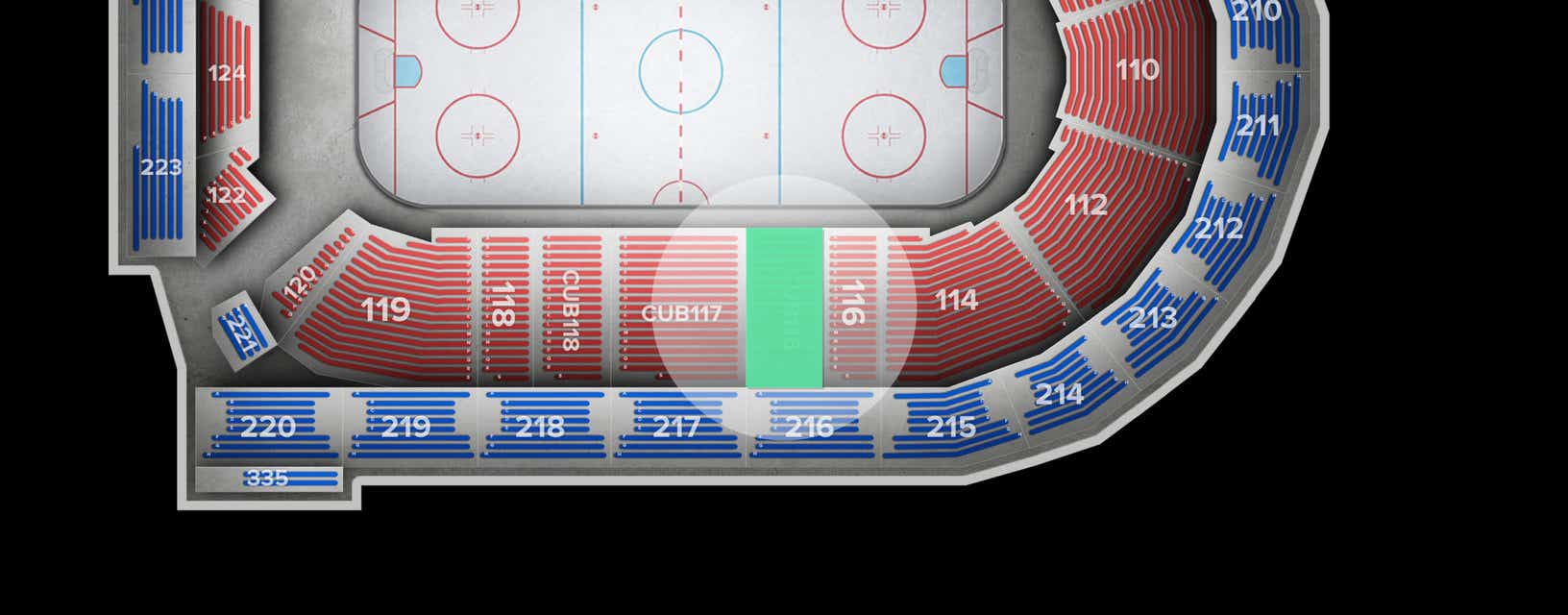 Seat view from Club