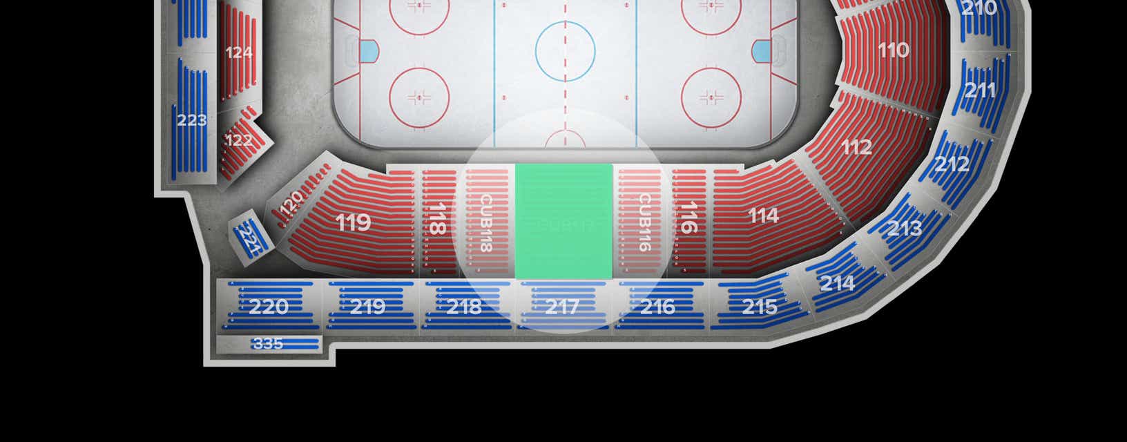 Seat view from Club