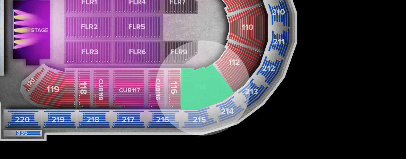 Seat view from Lower