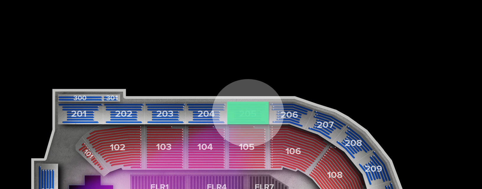 Seat view from Middle