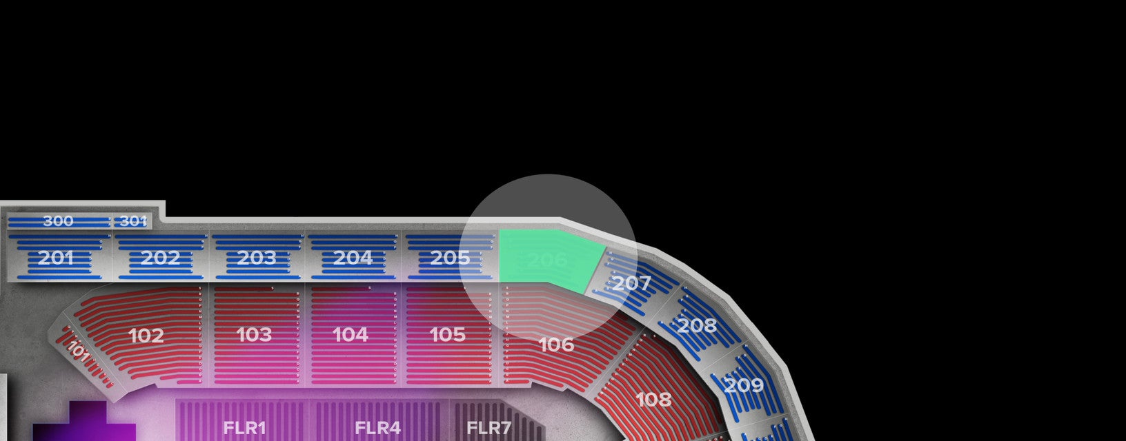 Seat view from Middle