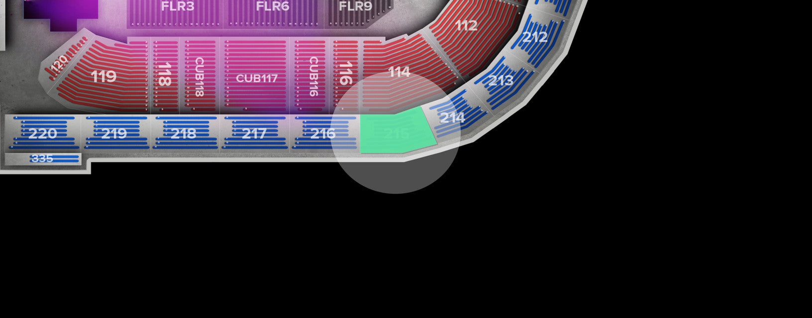 Seat view from Middle