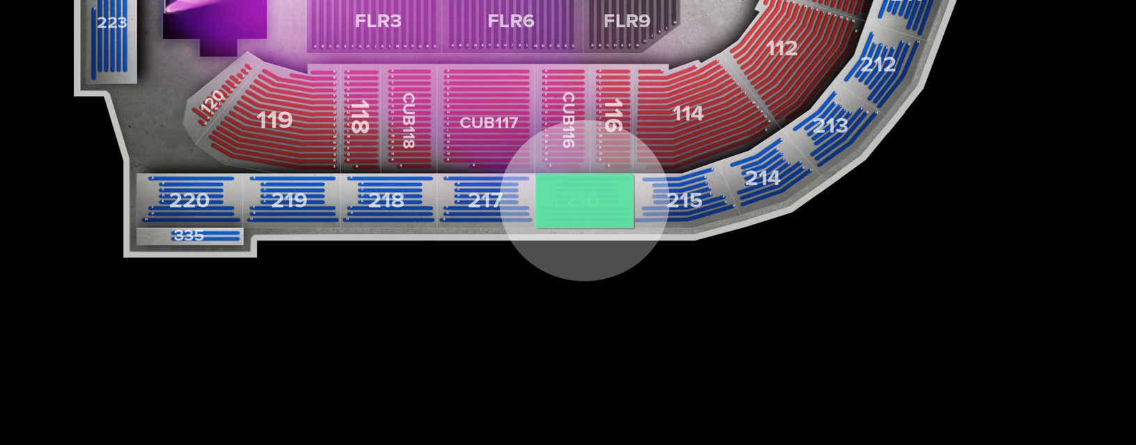 Seat view from Middle
