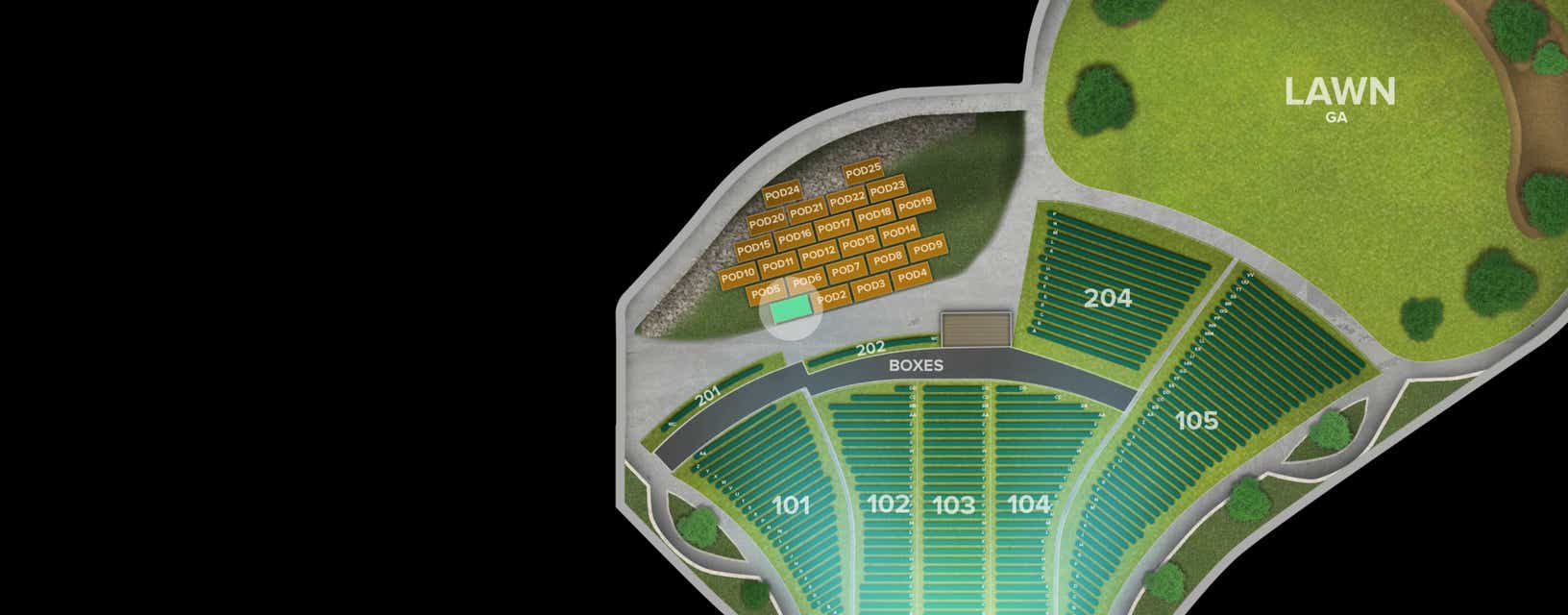 Seat view from Pod