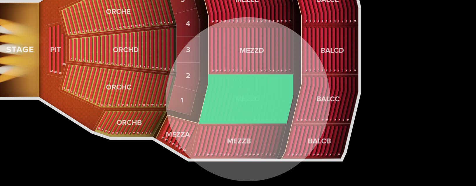 Seat view from Mezzanine