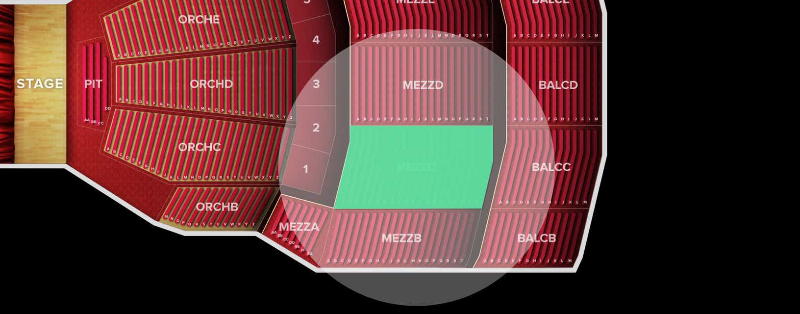 Seat view from Mezzanine