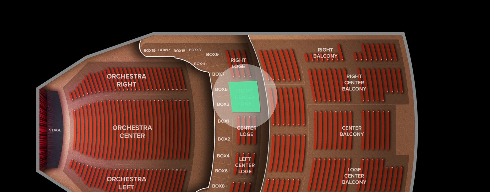 Seat view from Loge