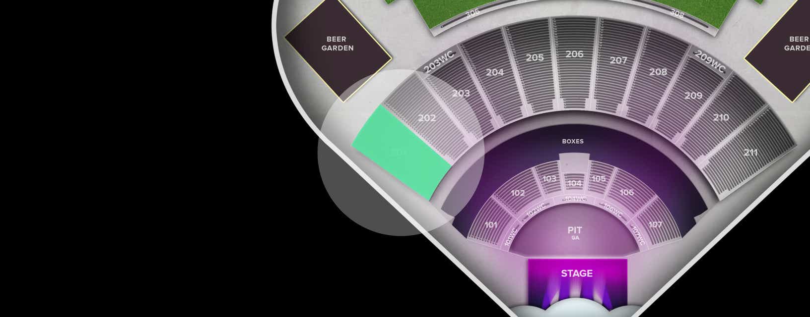 Seat view from Middle