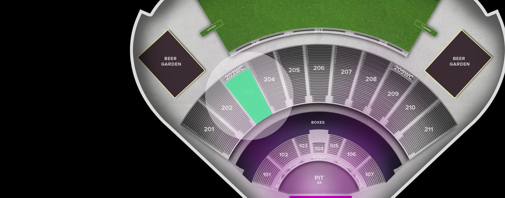 Seat view from Middle