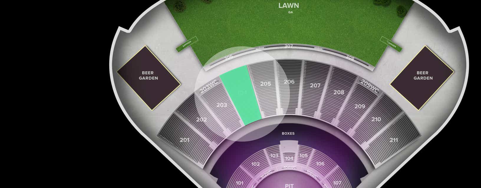 Seat view from Middle