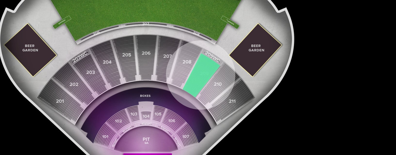 Seat view from Middle