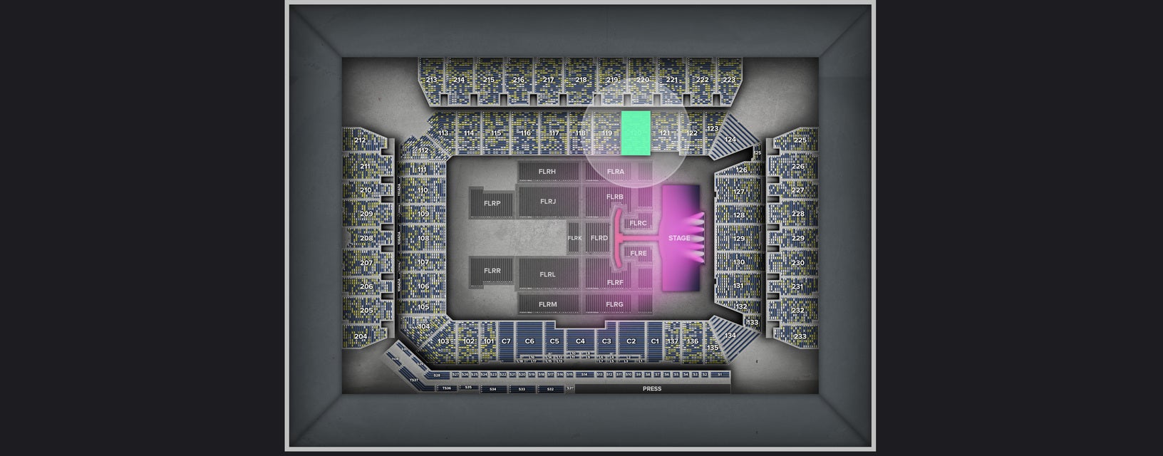 Seat view from Lower