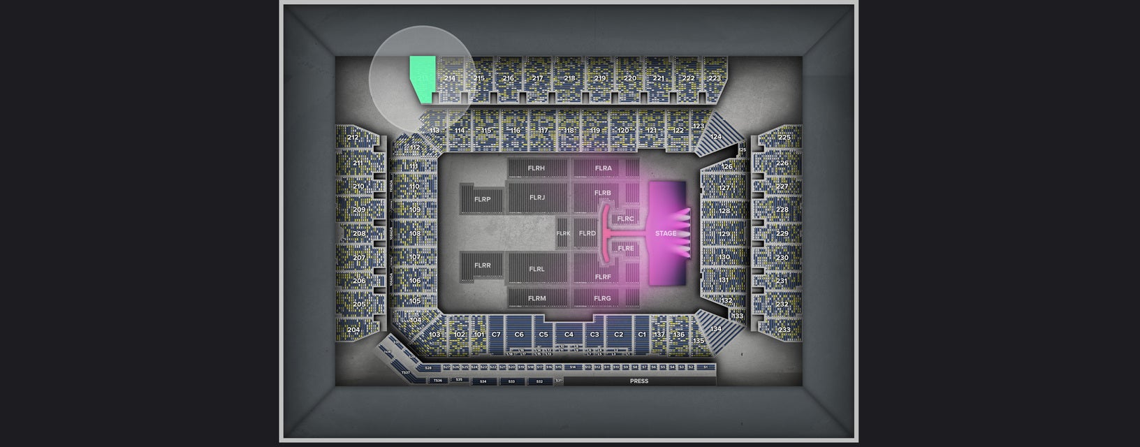 Seat view from Upper