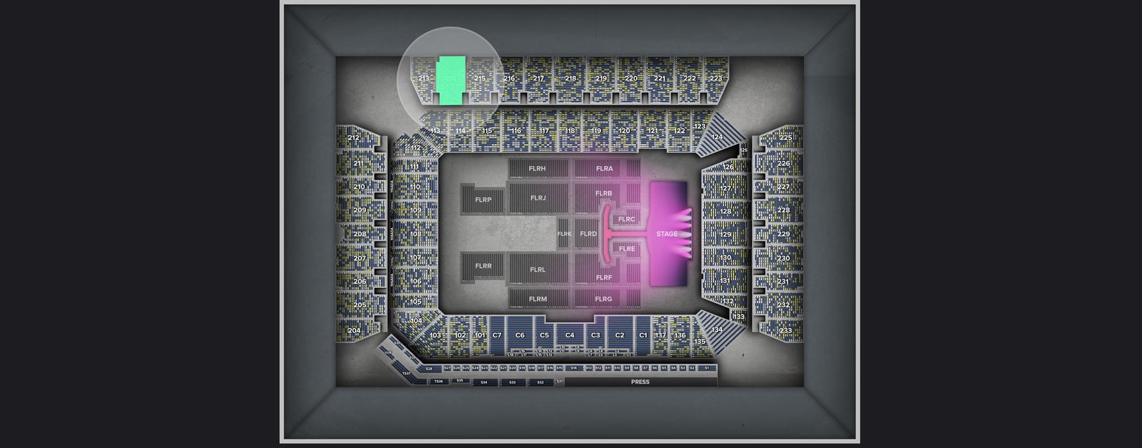 Seat view from Upper