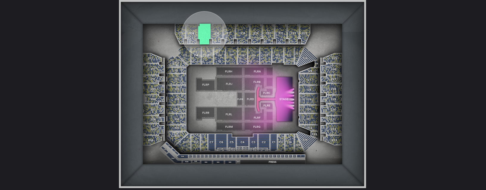Seat view from Upper