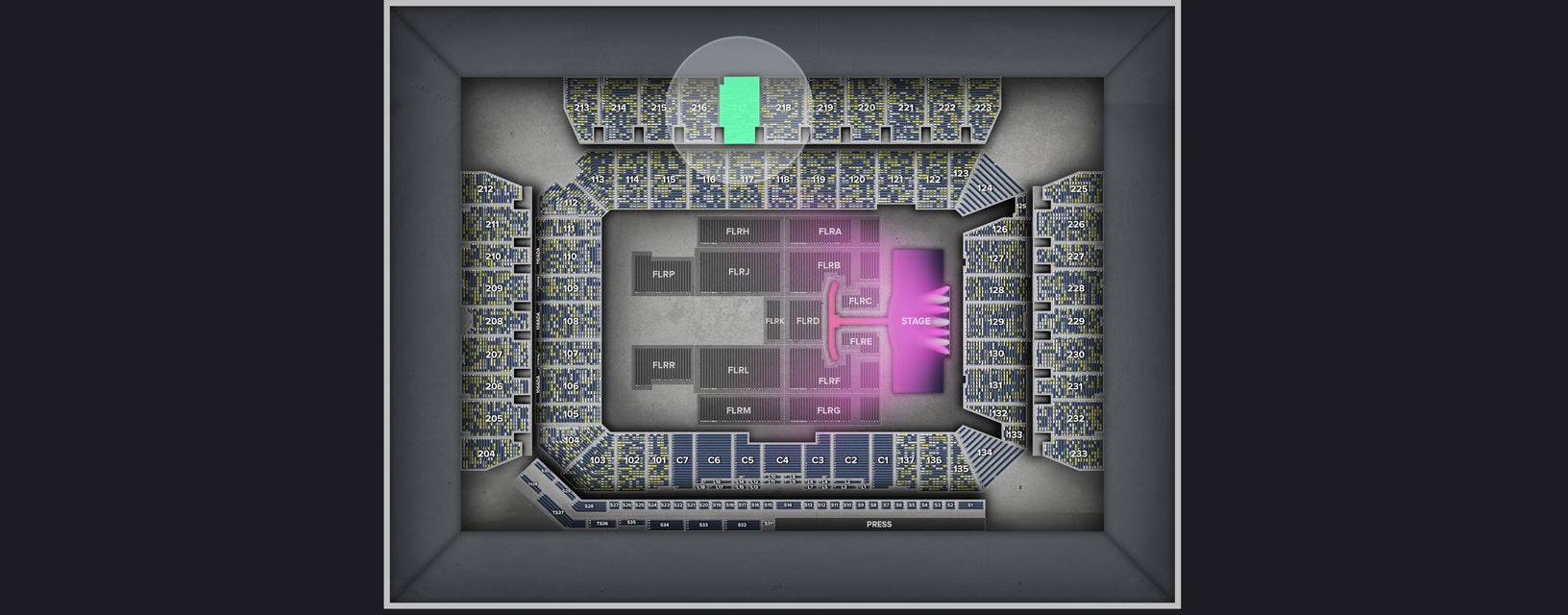 Seat view from Upper